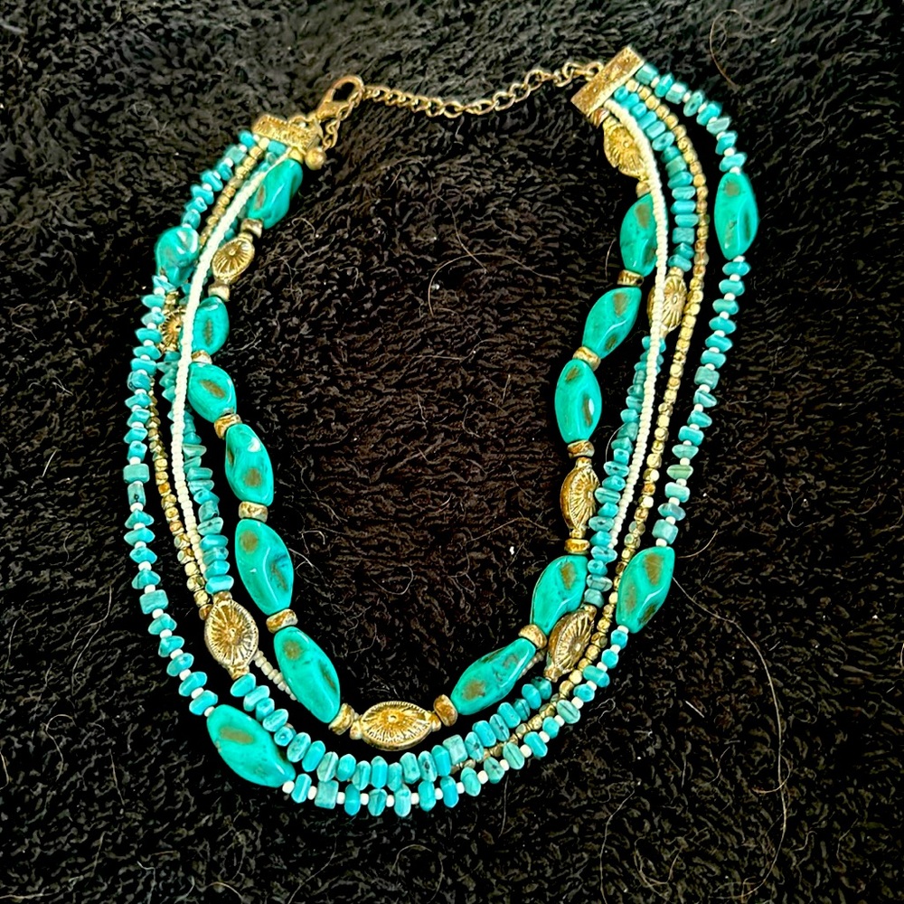 Beautiful silver and turquoise necklace
